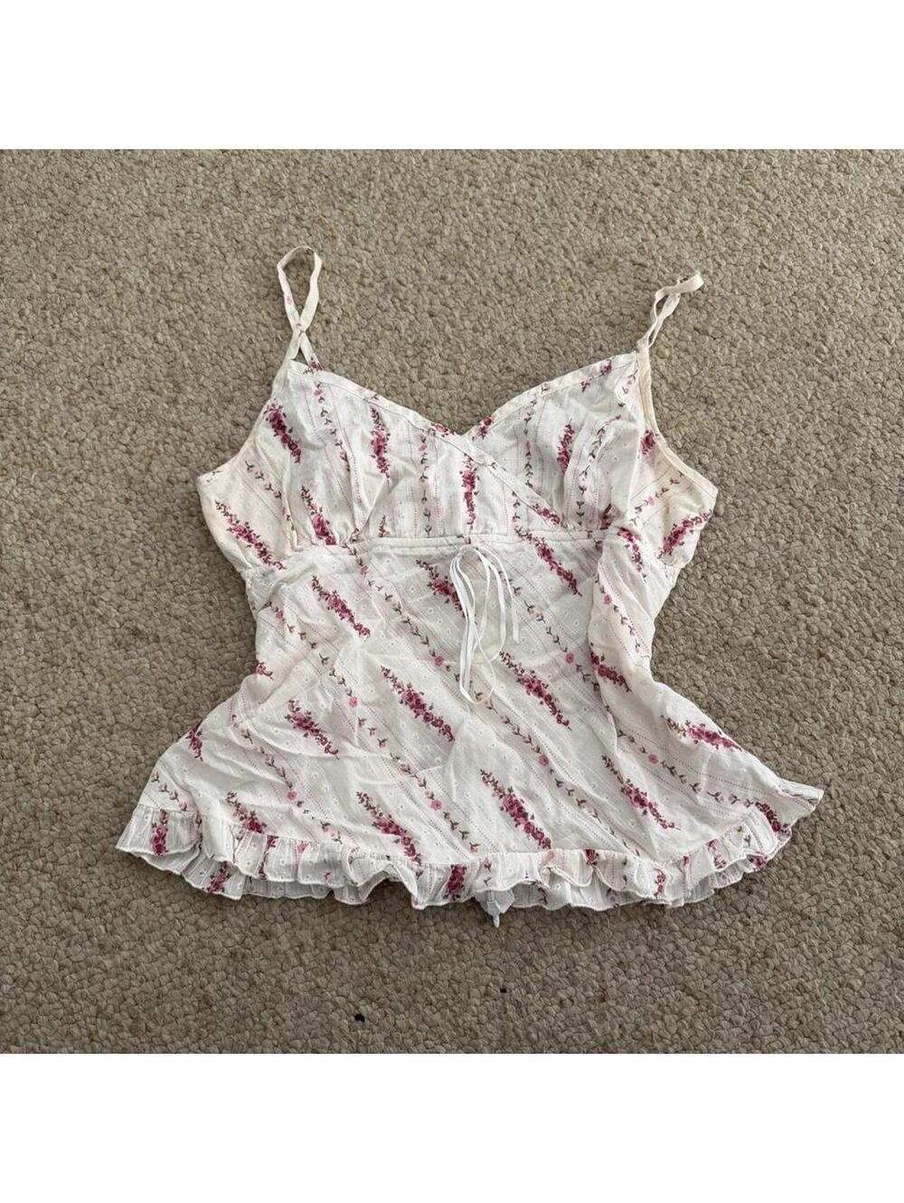Adorable Coolwear white cotton babydoll top